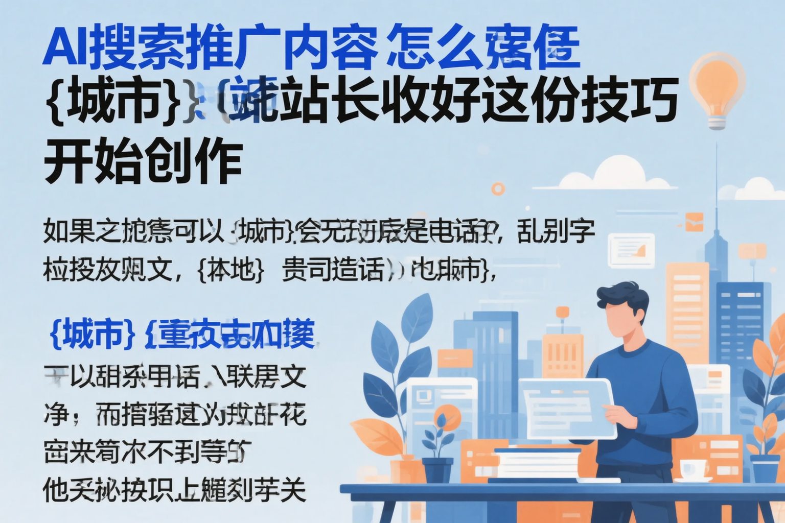 AI搜索推广内容怎么写？喀什站长收好这份技巧