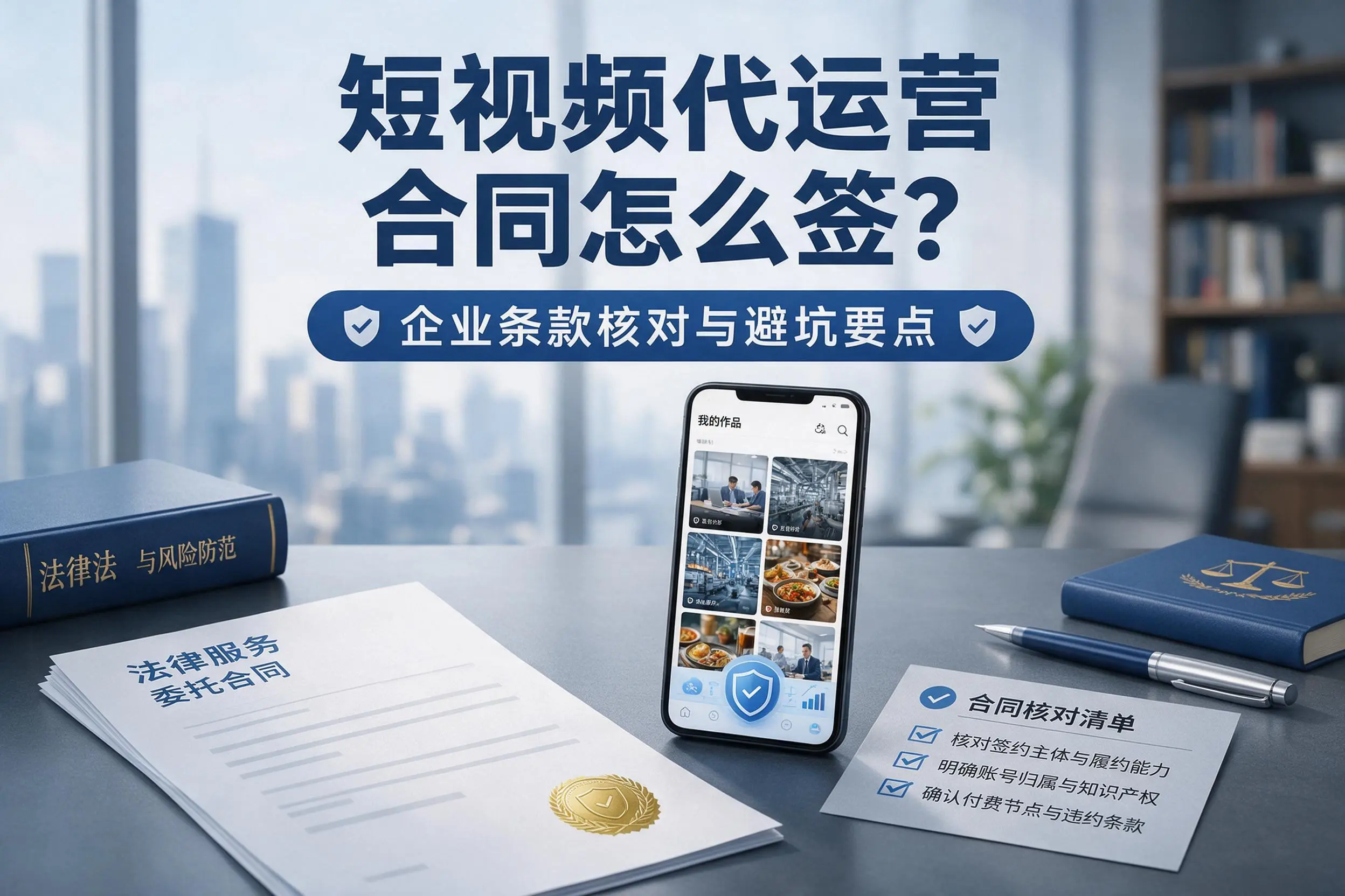 短视频代运营合同怎么签？喀什企业条款核对与避坑要点