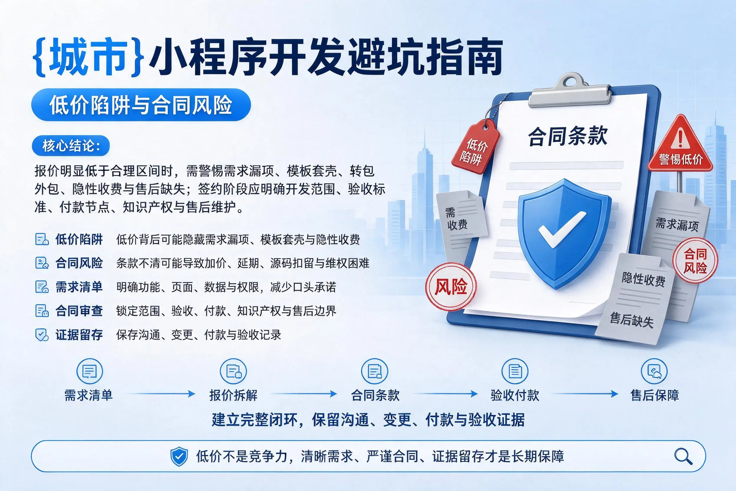 喀什小程序开发避坑指南：低价陷阱与合同风险