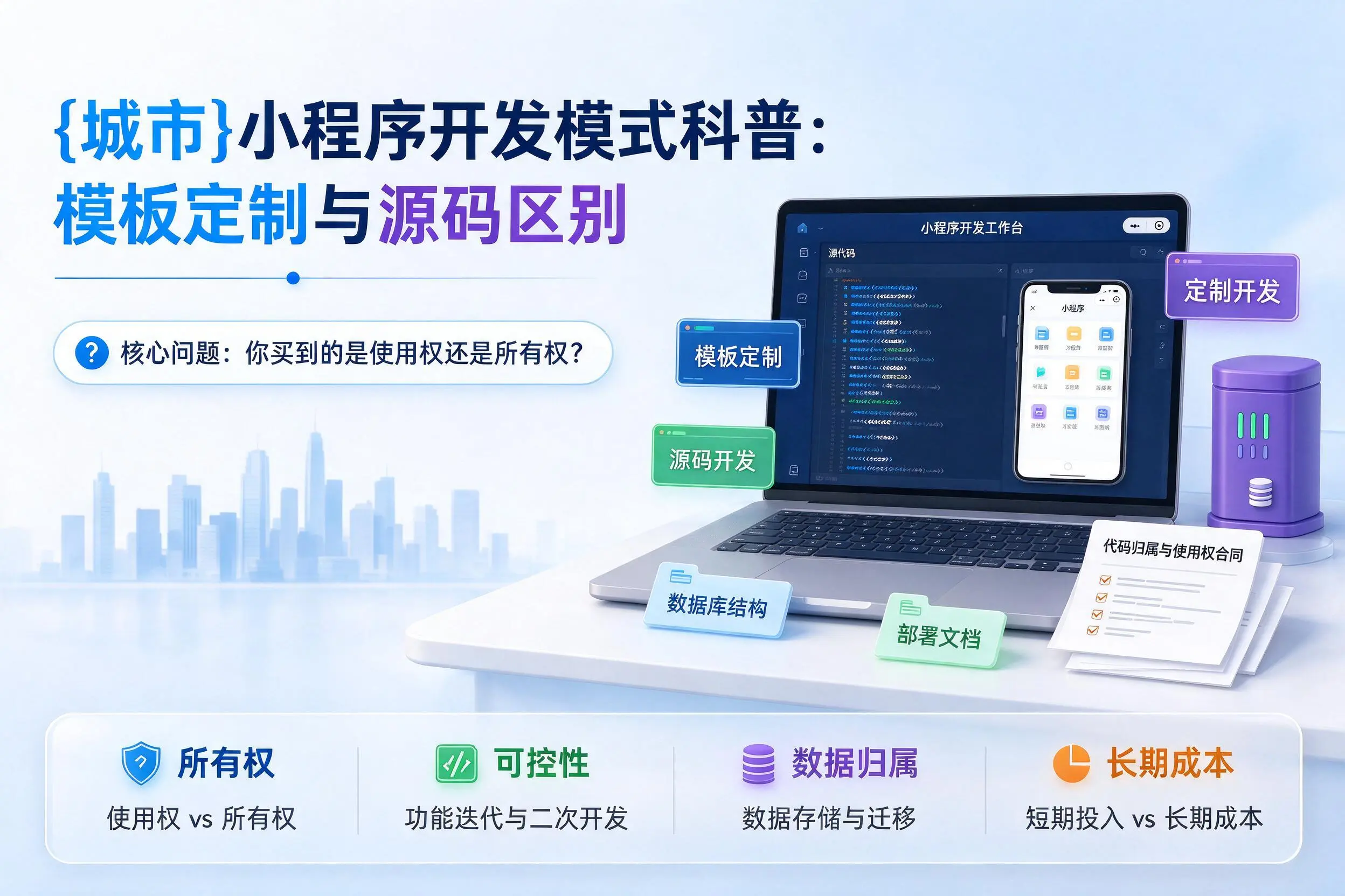 喀什小程序开发模式科普:模板定制与源码区别