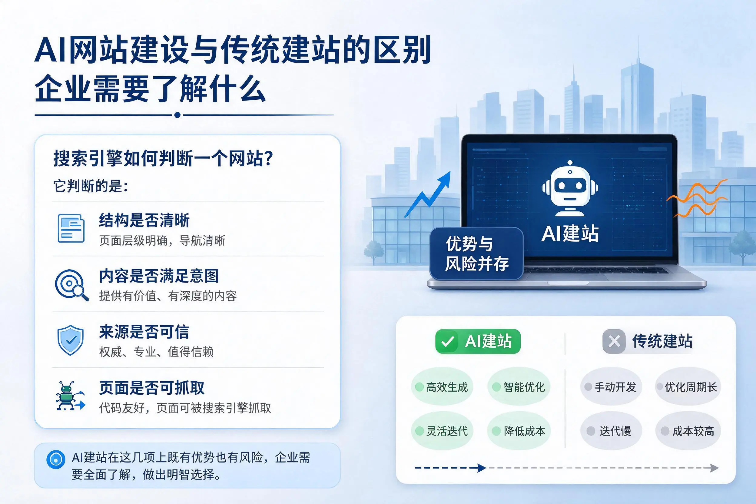 AI网站建设与传统建站的区别，喀什企业需要了解什么
