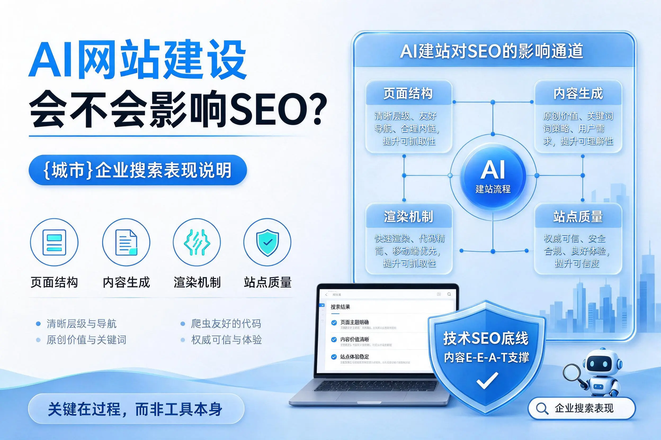 AI网站建设会不会影响SEO?喀什企业搜索表现说明