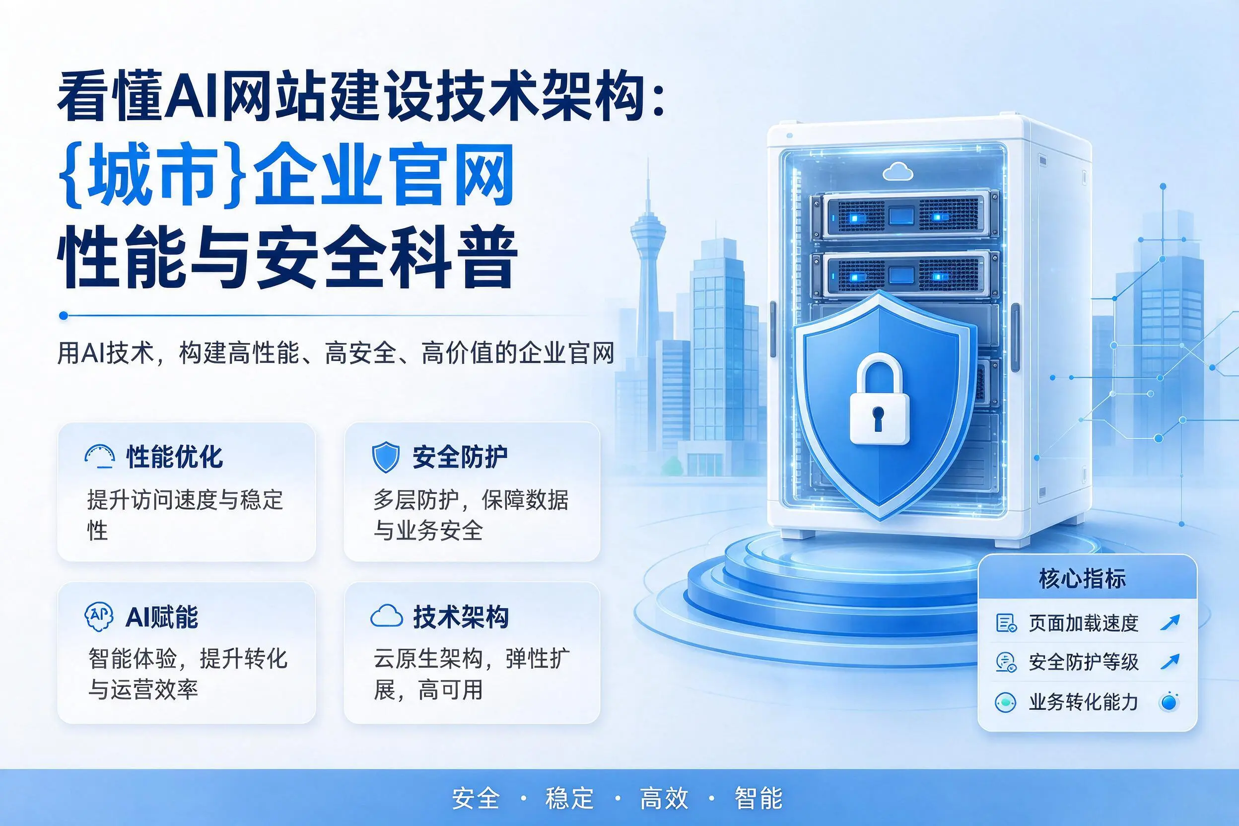 看懂AI网站建设技术架构：喀什企业官网性能与安全科普