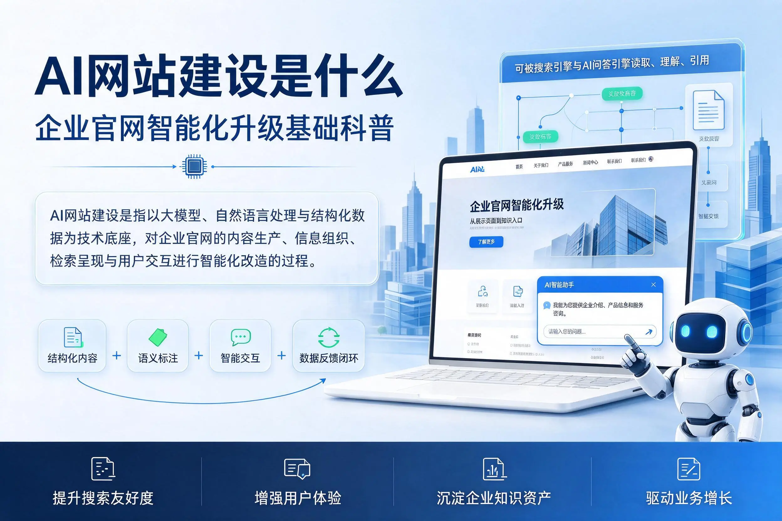 AI网站建设是什么：喀什企业官网智能化升级基础科普