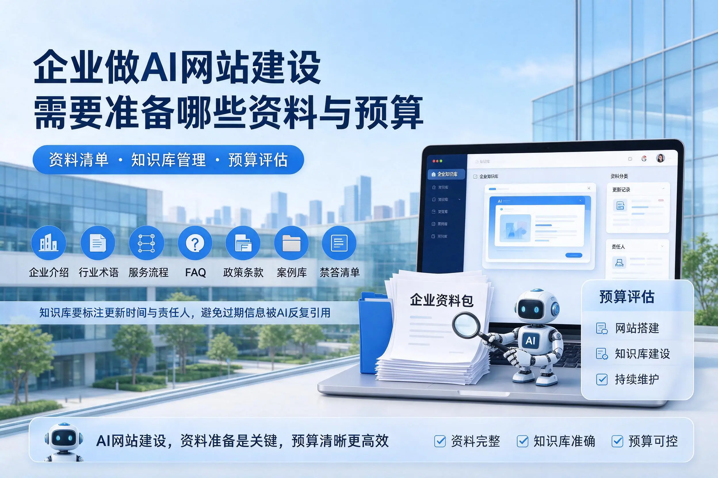 喀什企业做AI网站建设需要准备哪些资料与预算
