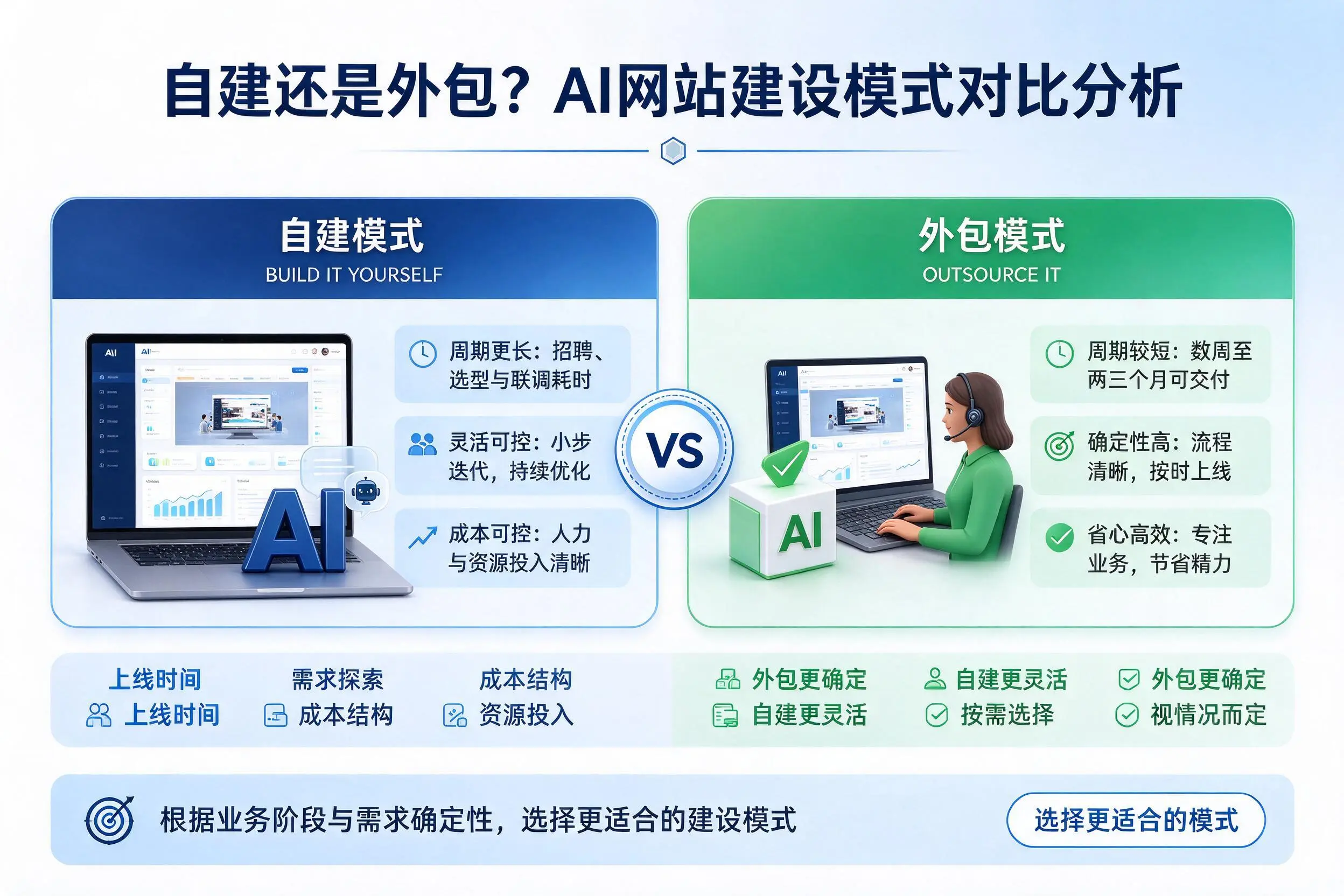 自建还是外包？喀什AI网站建设模式对比分析