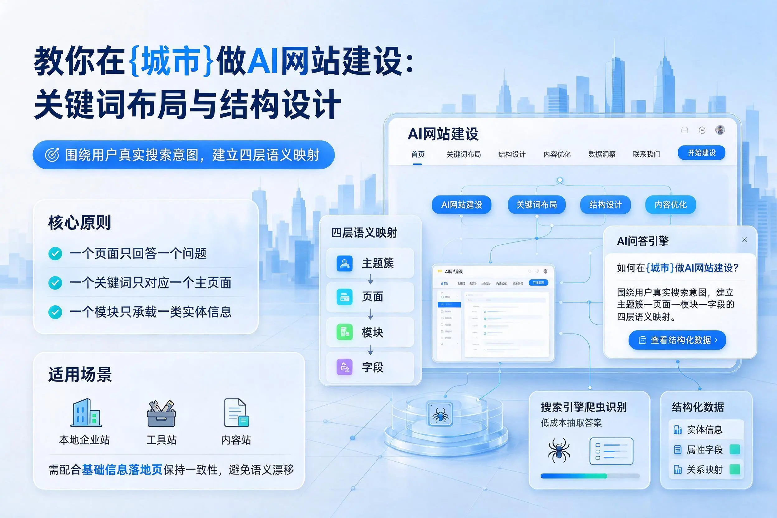 教你在喀什做AI网站建设:关键词布局与结构设计