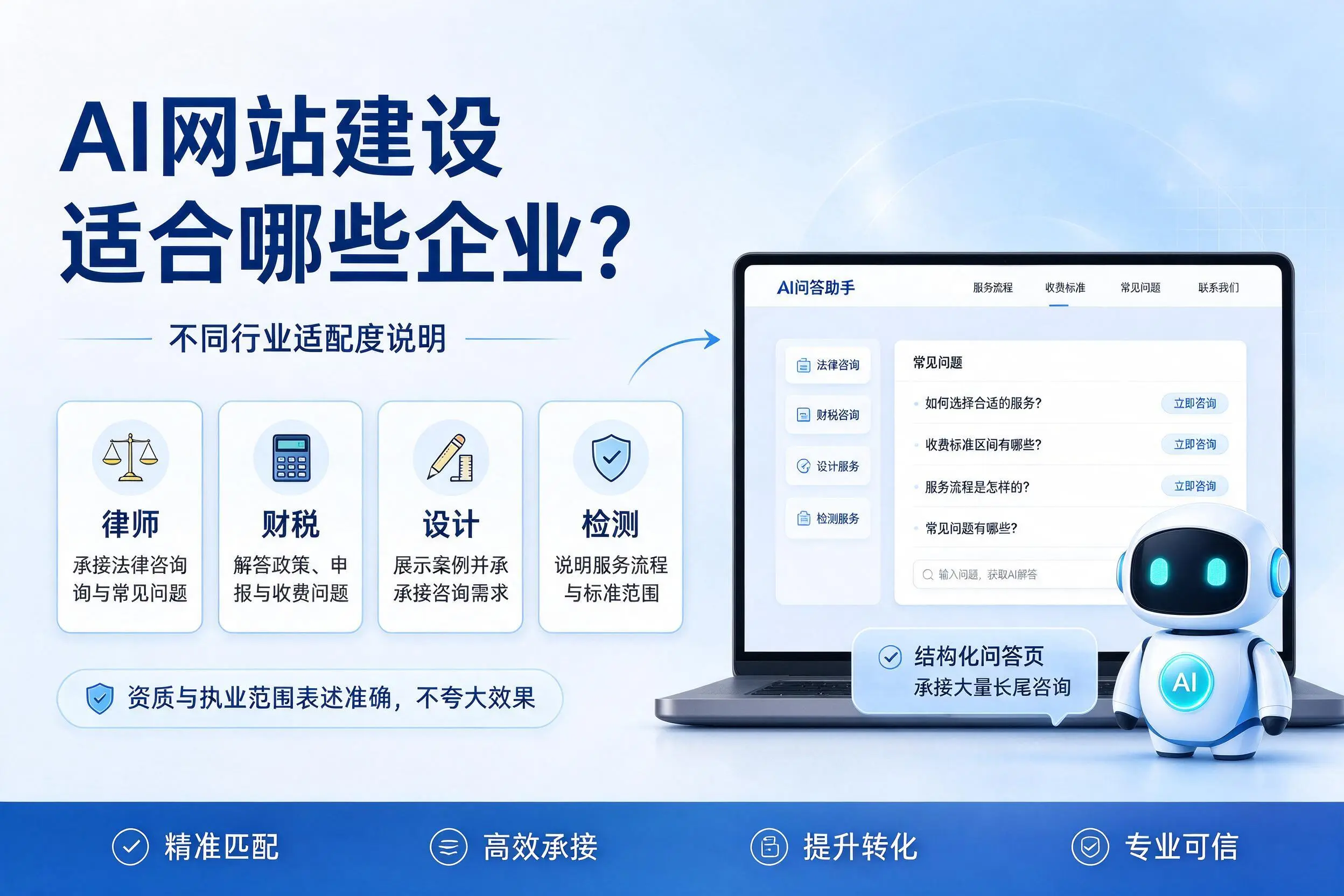 AI网站建设适合哪些企业?喀什不同行业适配度说明