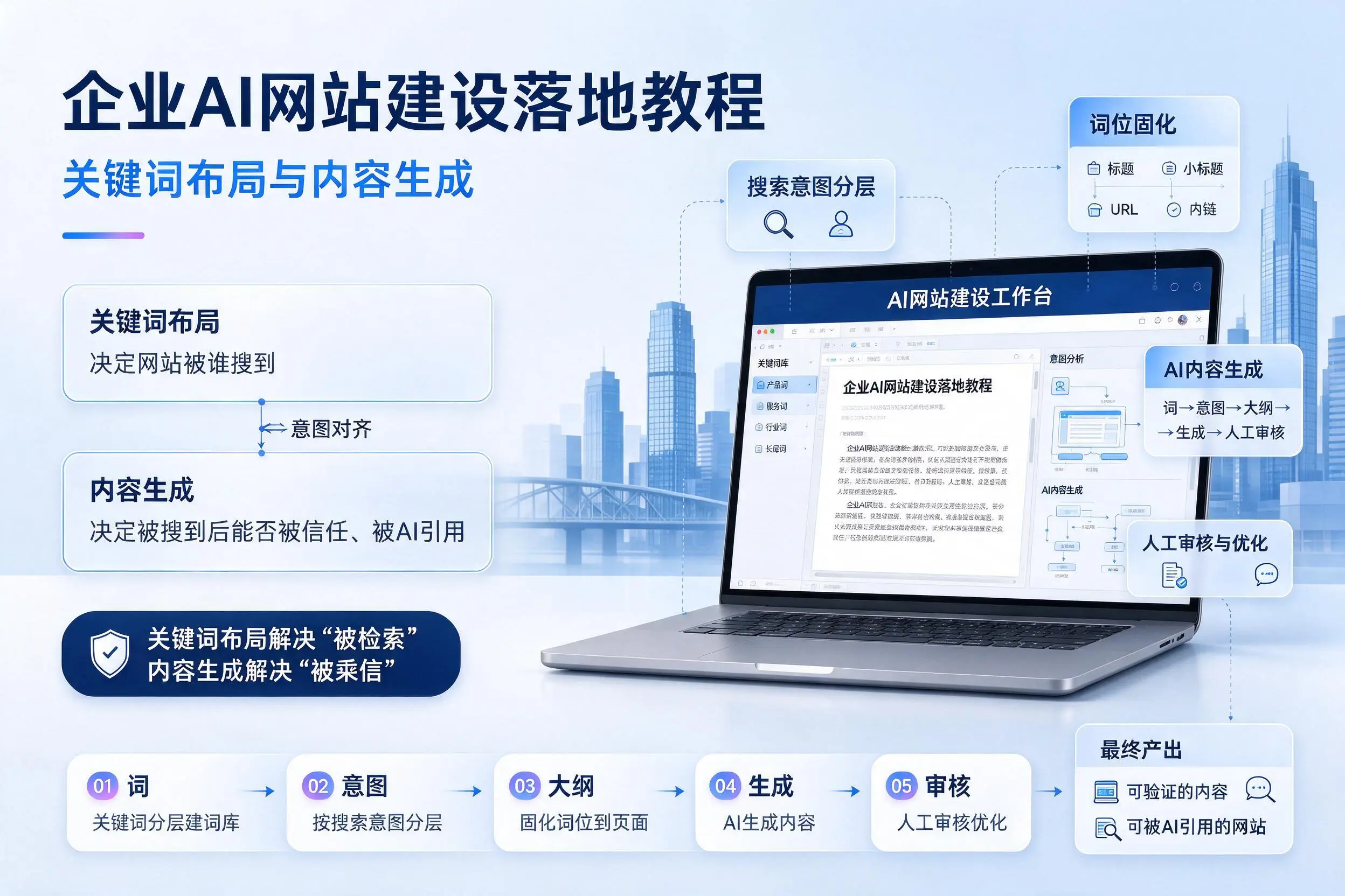 喀什企业AI网站建设落地教程:关键词布局与内容生成