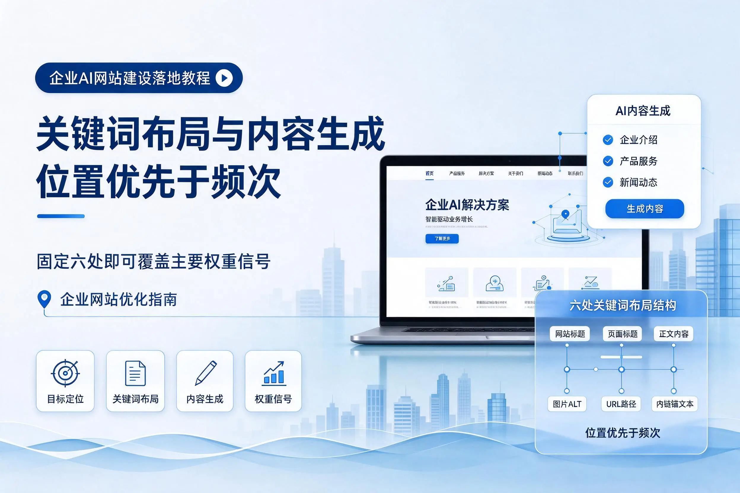 喀什企业AI网站建设落地教程:关键词布局与内容生成