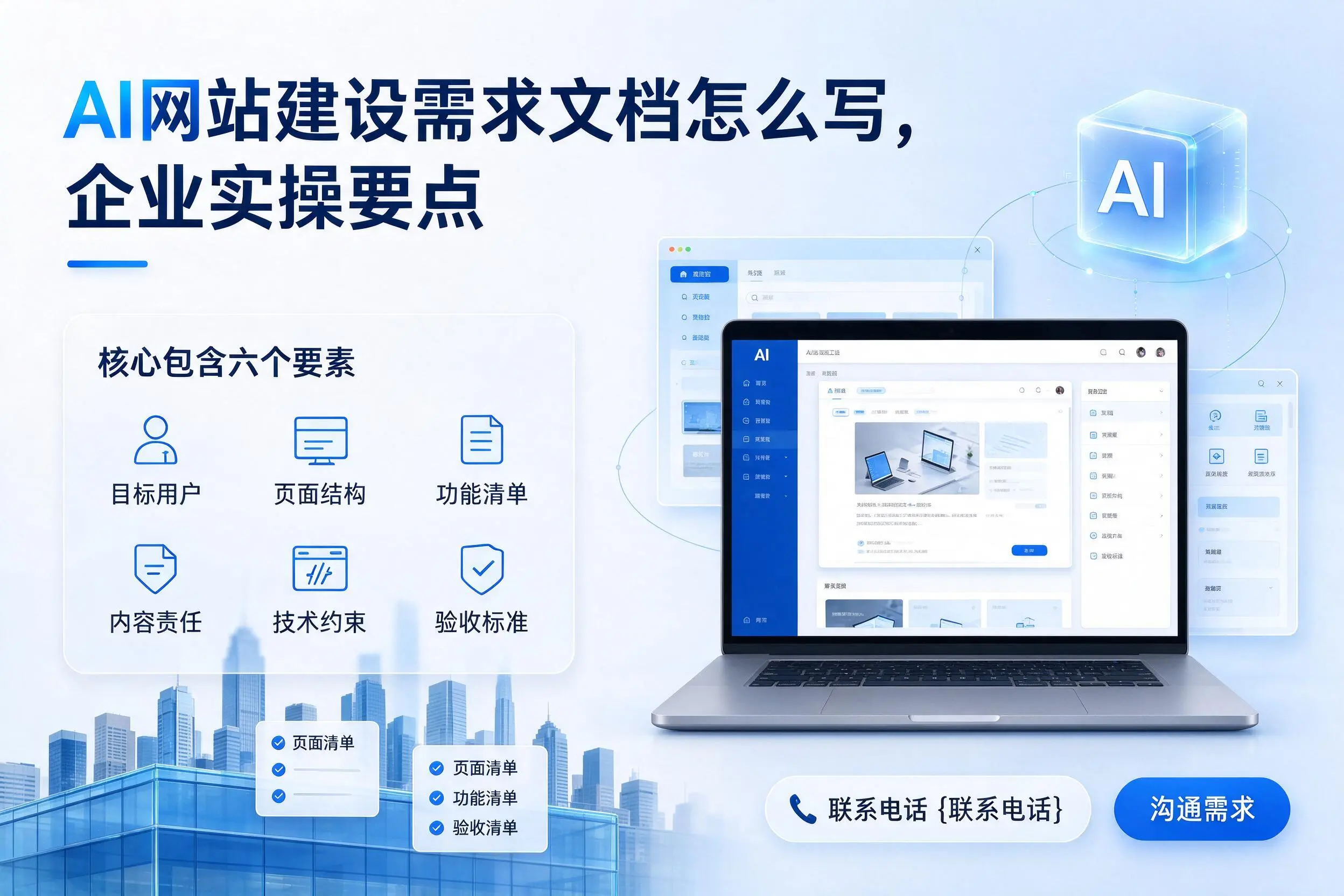 AI网站建设需求文档怎么写,喀什企业实操要点